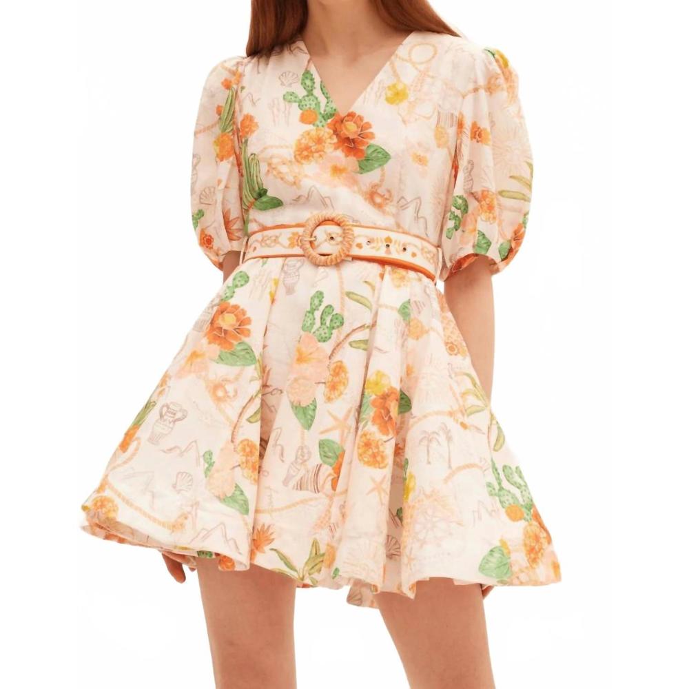 NEW KATE FORD tacana plunge dress in ines floral